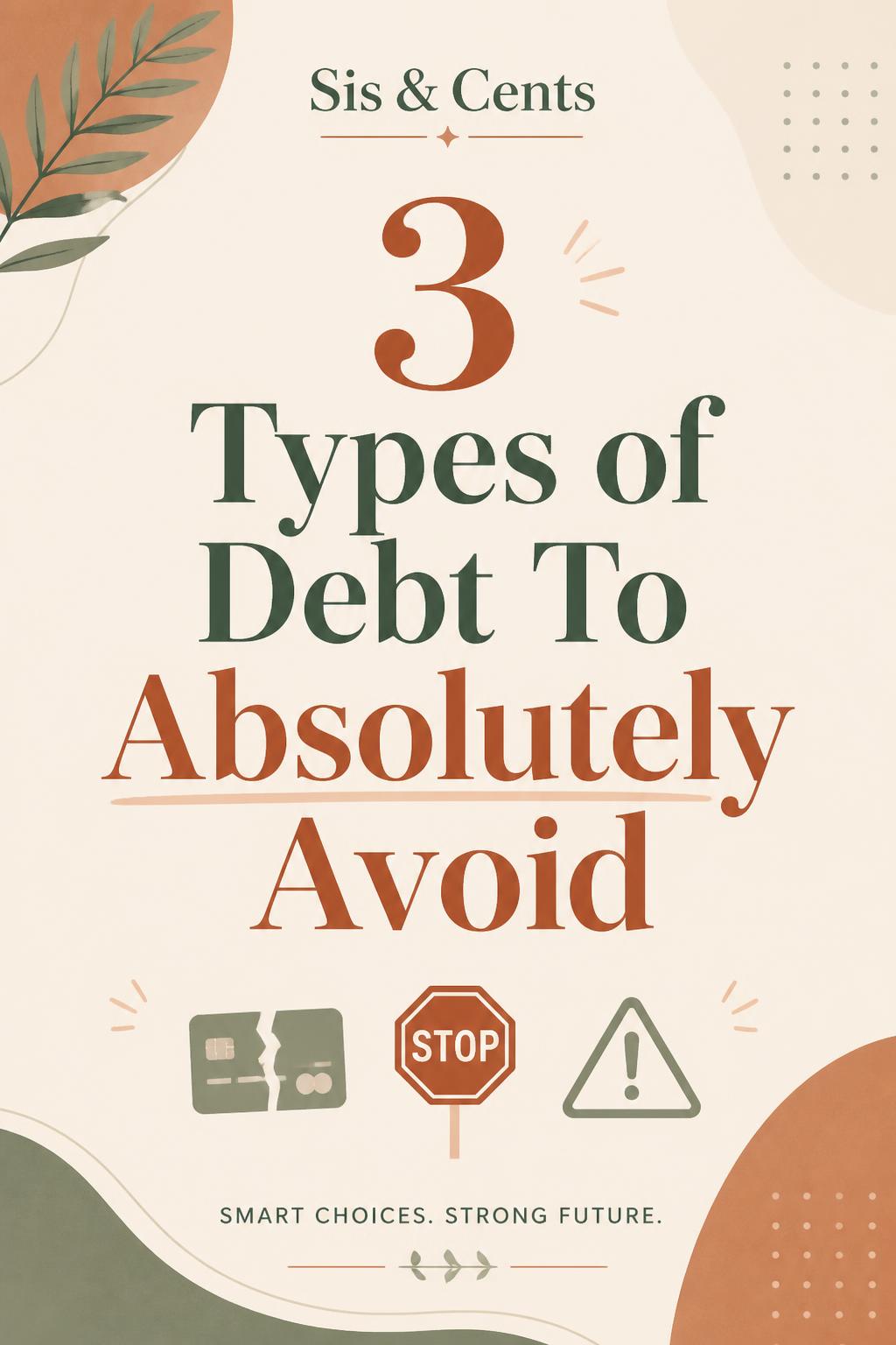 3 Types of Debt To Absolutely Avoid Pinterest pin