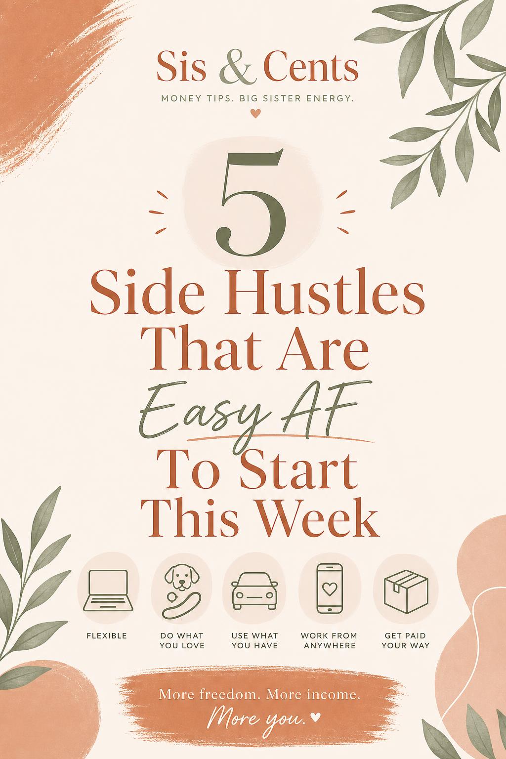 5 Side Hustles That Are Easy AF To Start This Week Pinterest pin
