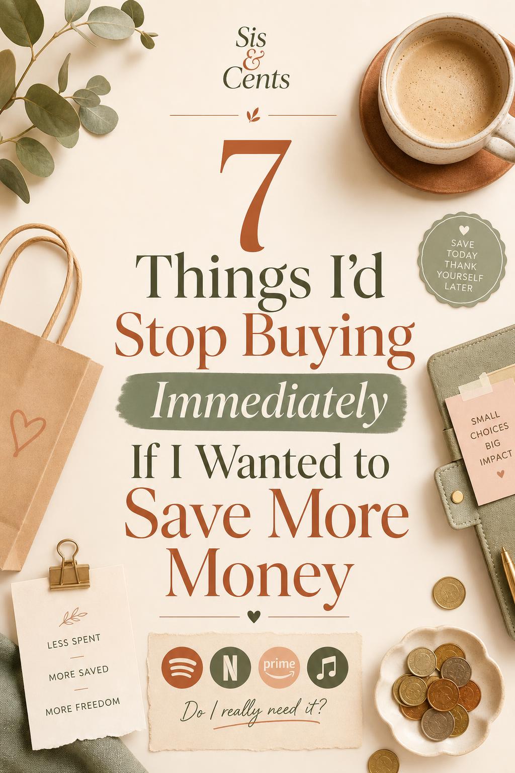 7 Things I'd Stop Buying Immediately If I Wanted to Save More Money Pinterest pin